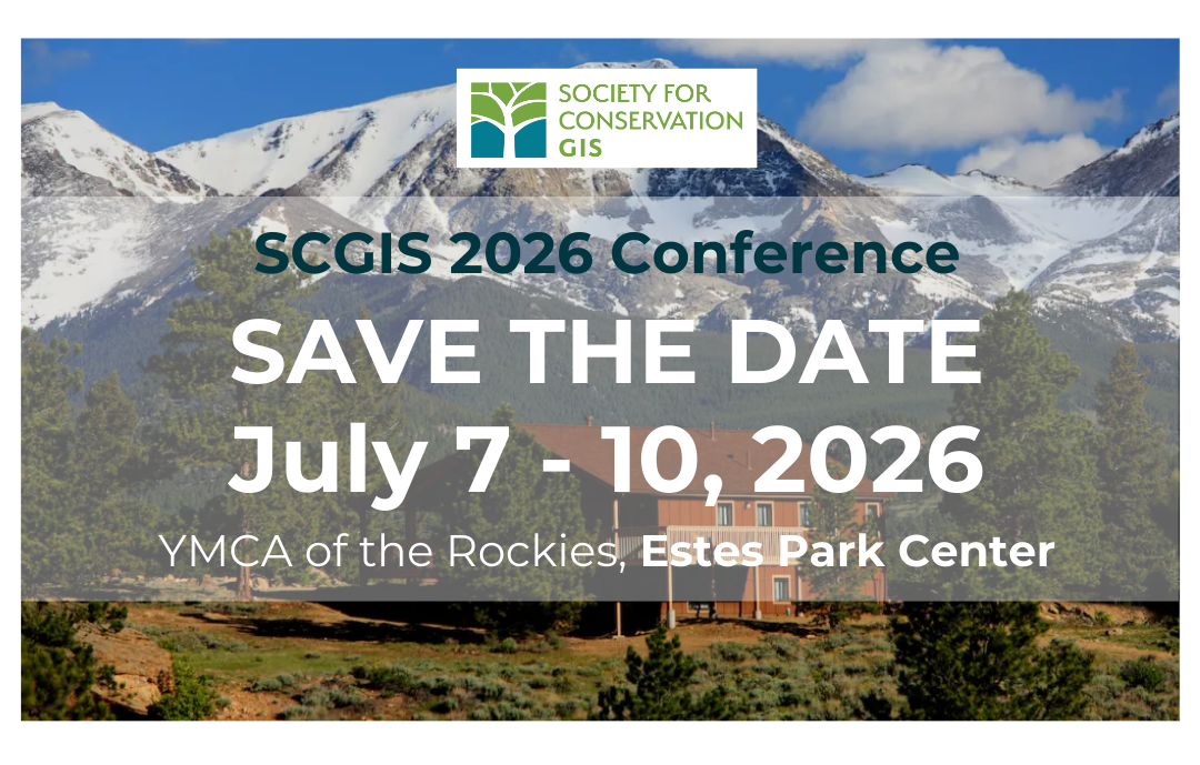 2026 SCGIS Conference save the date from July 7 to 10, 2026 YMCA of the Rockies, Estes Park Center, Colorado